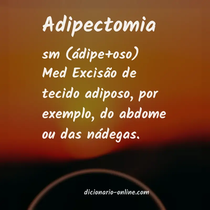 Significado de adipectomia