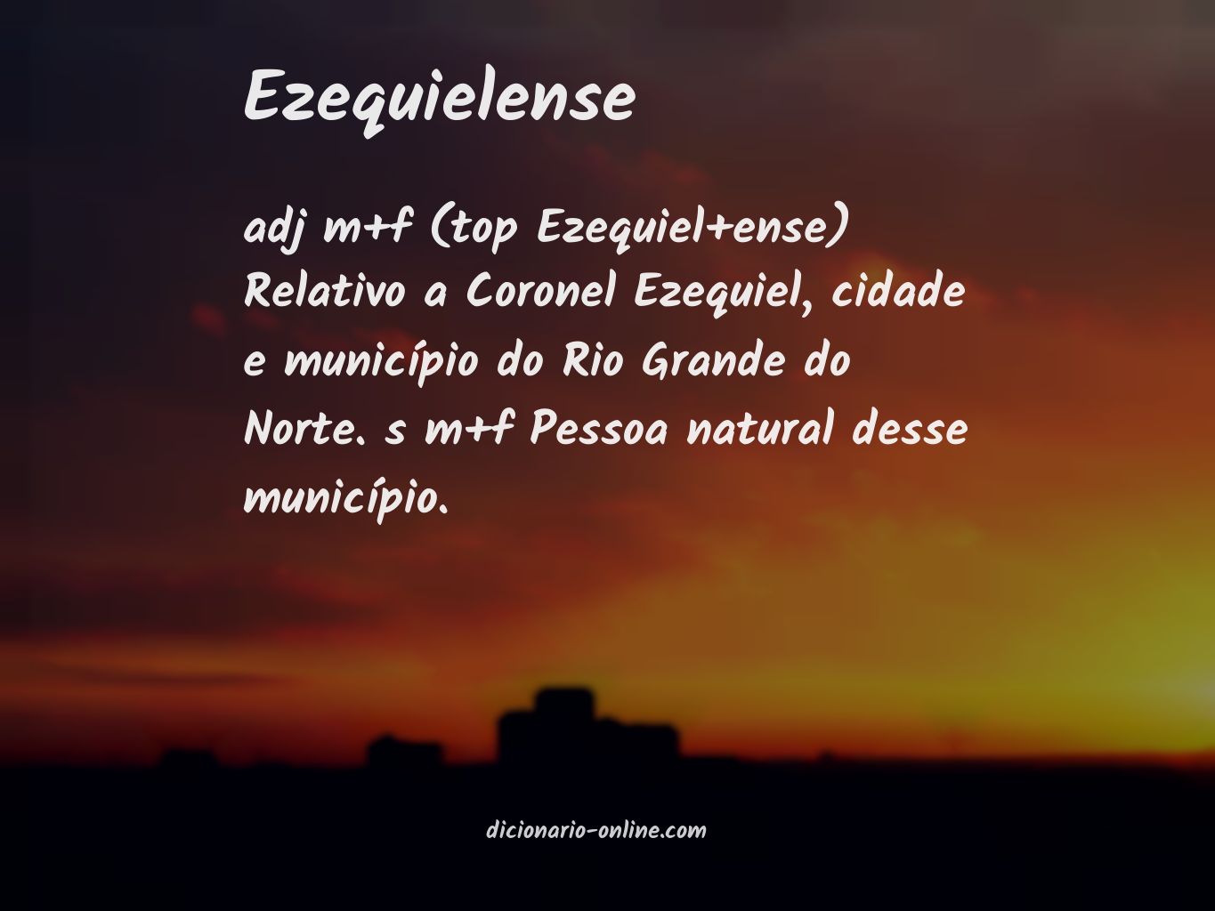 Significado de ezequielense