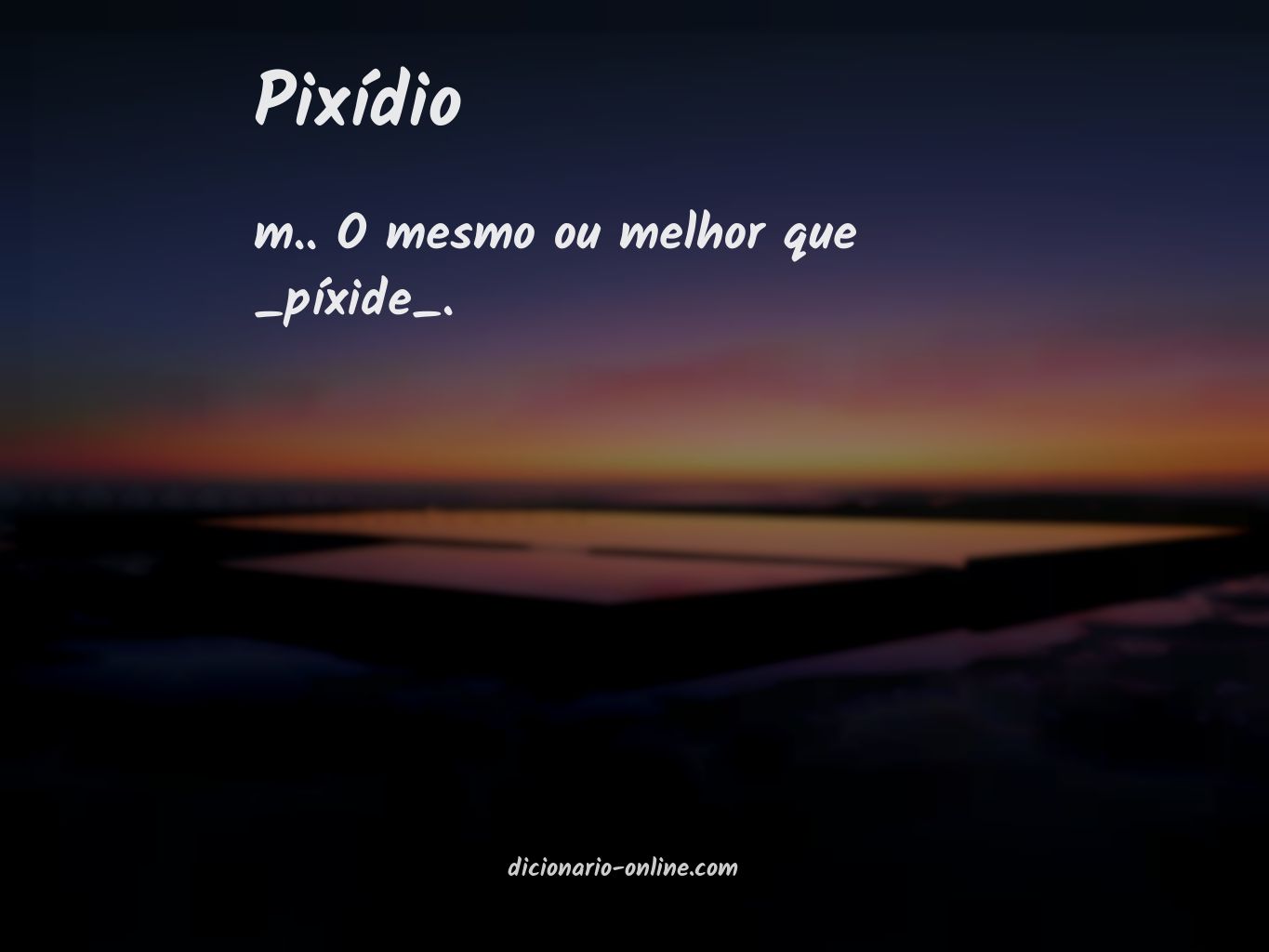 Significado de pixídio