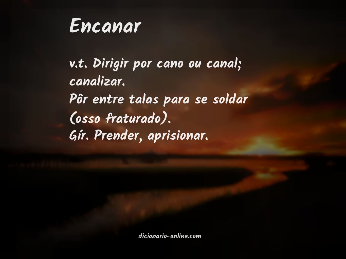 Significado de encanar