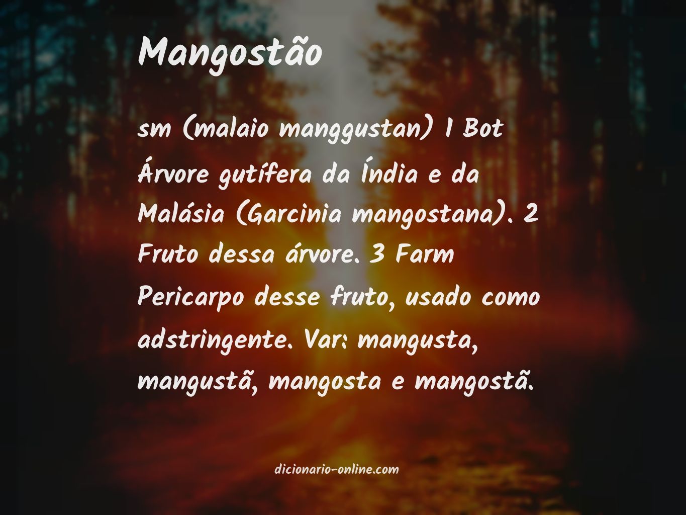 Significado de mangostão