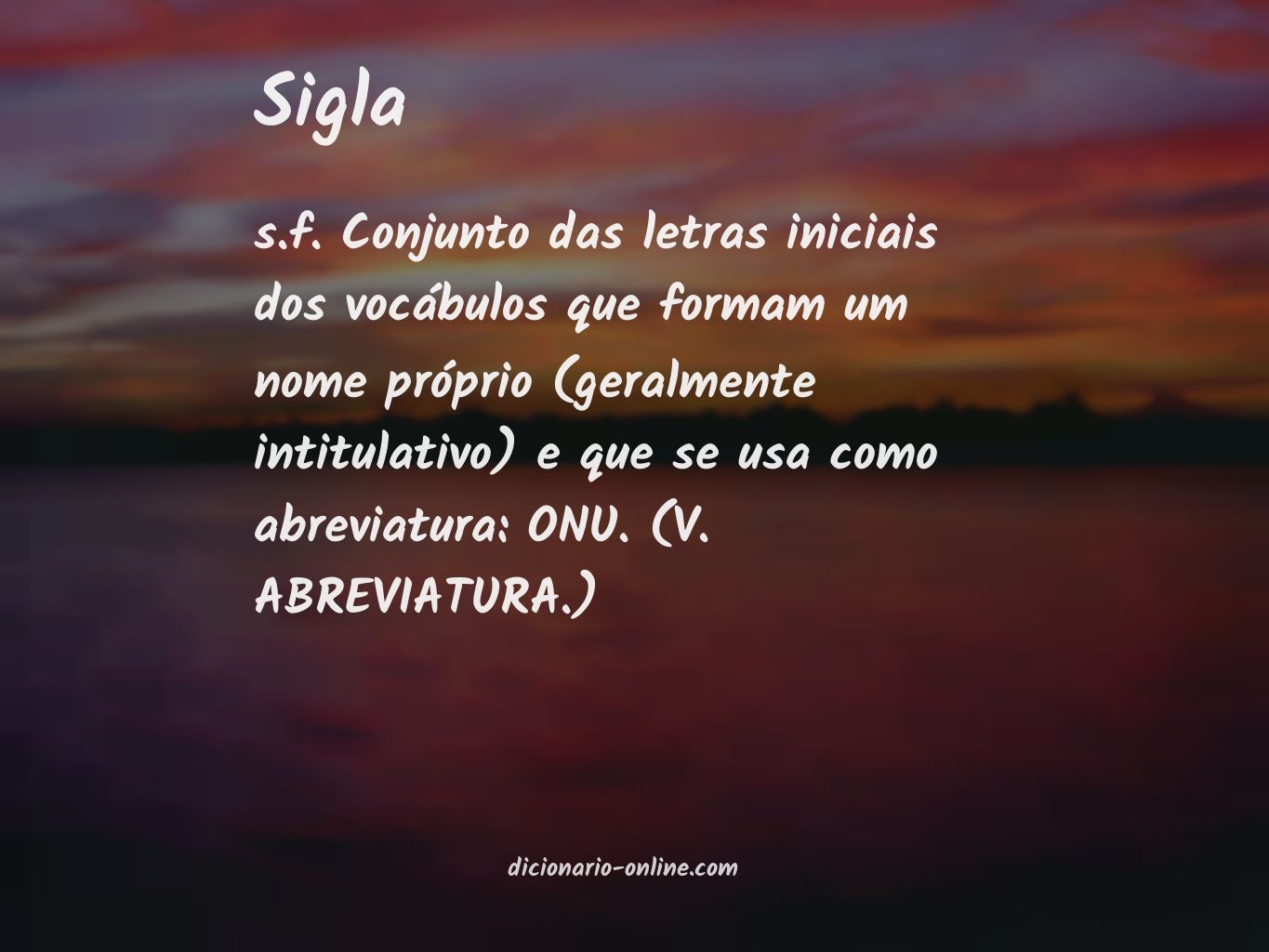 Significado de sigla