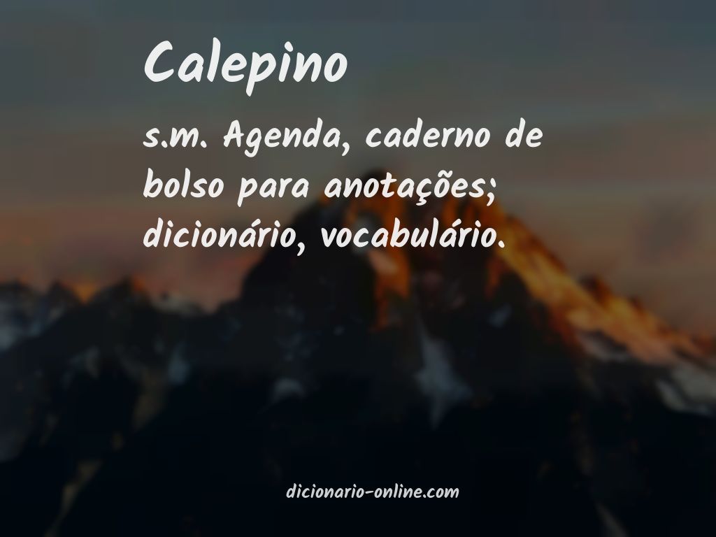 Significado de calepino