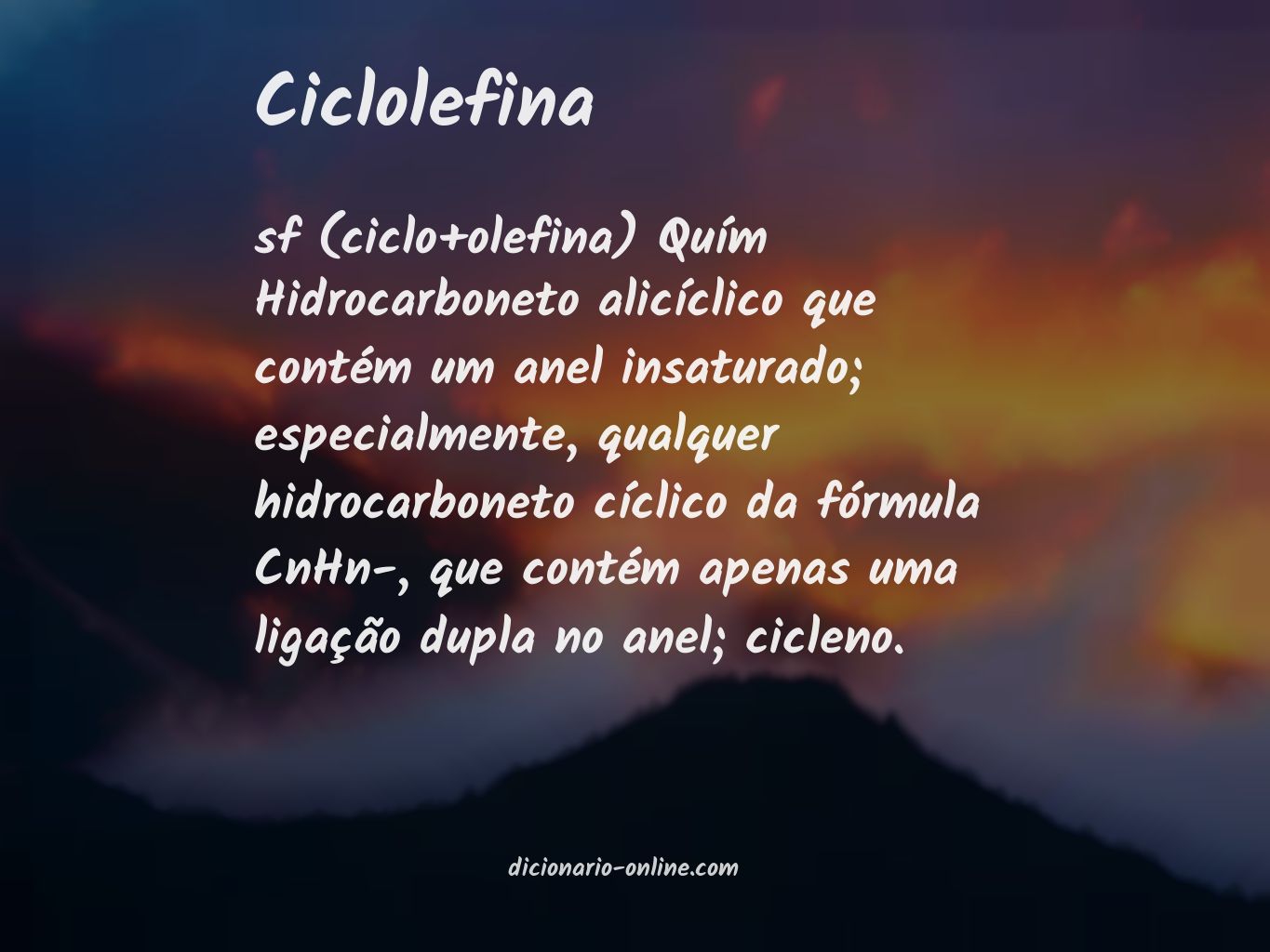 Significado de ciclolefina
