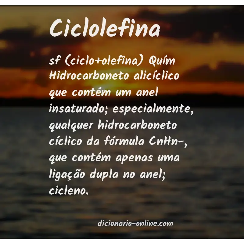 Significado de ciclolefina