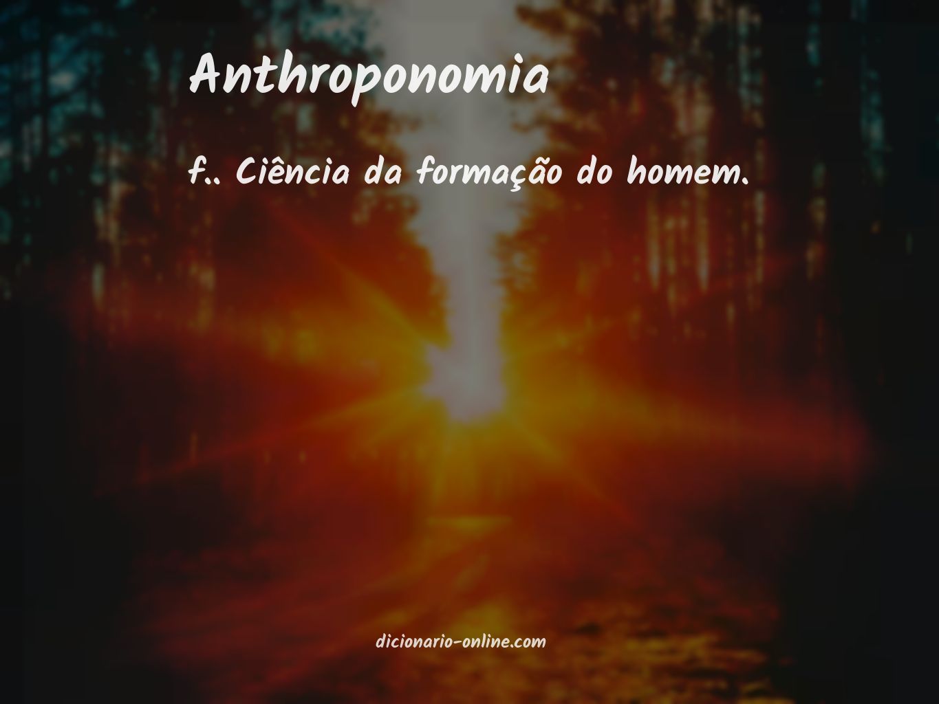 Significado de anthroponomia