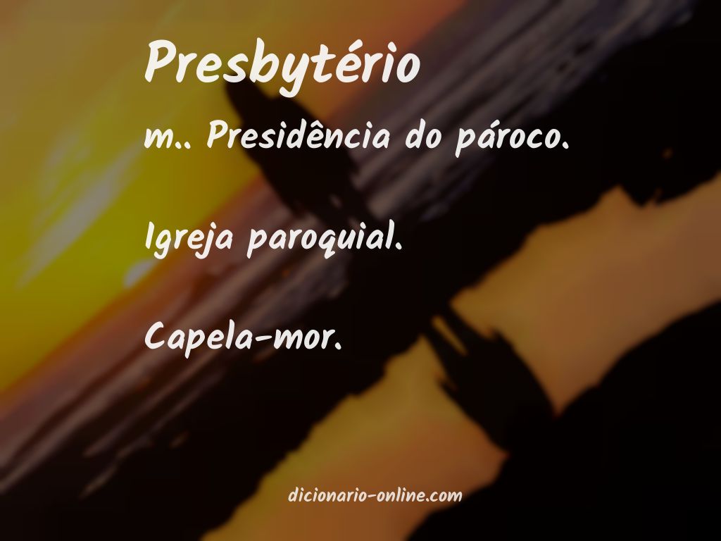 Significado de presbytério