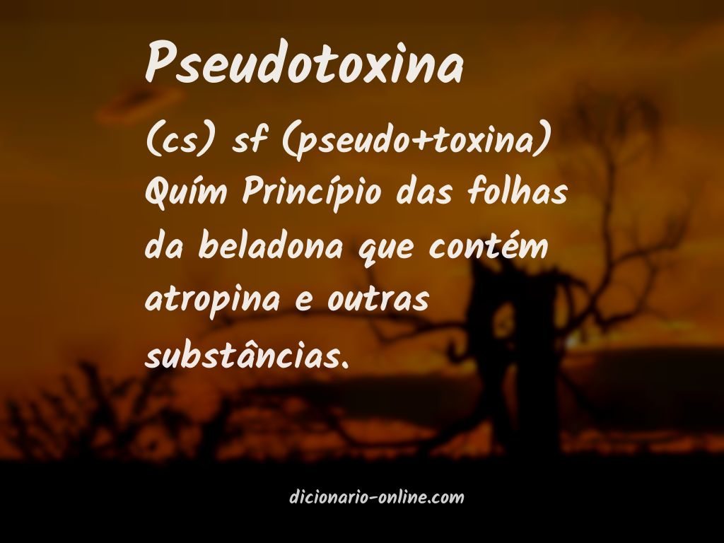 Significado de pseudotoxina