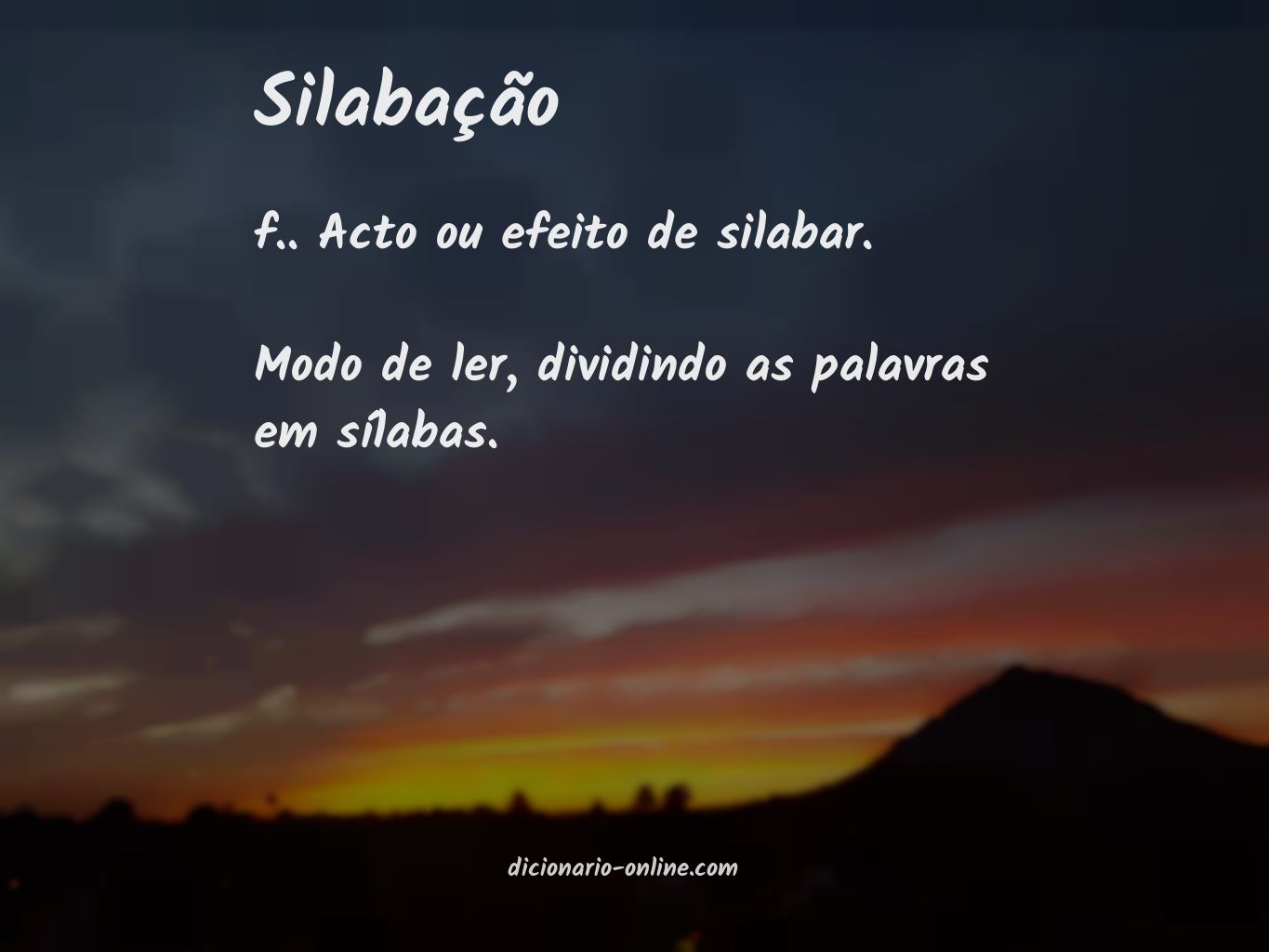 Significado de silabação