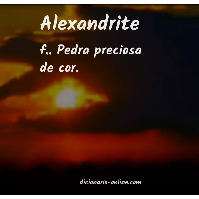 Significado de alexandrite