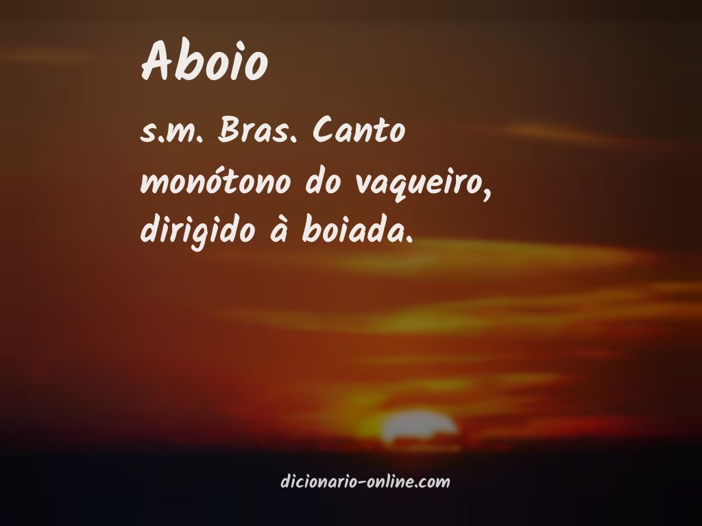 Significado de aboio