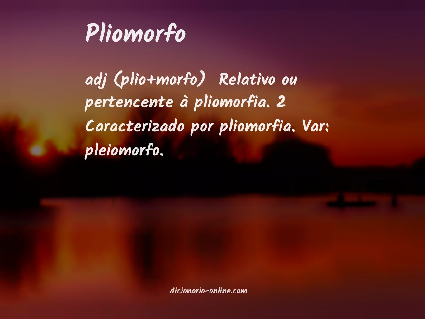Significado de pliomorfo
