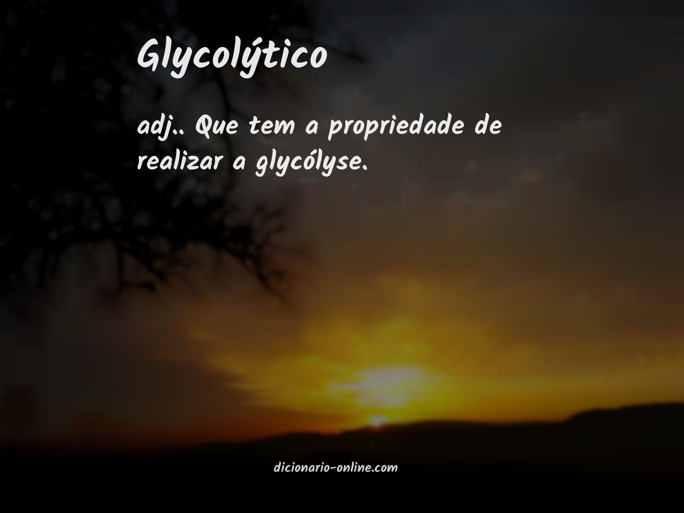 Significado de glycolýtico