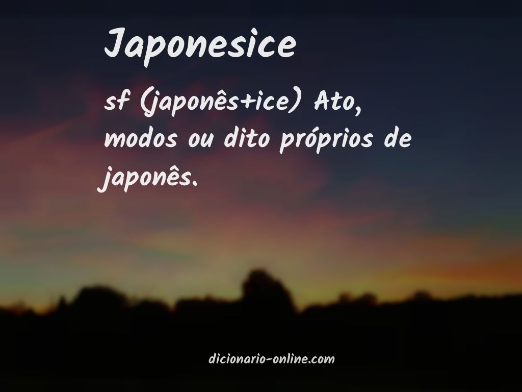 Significado de japonesice