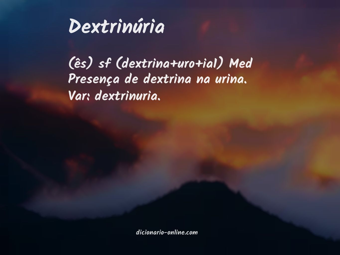 Significado de dextrinúria