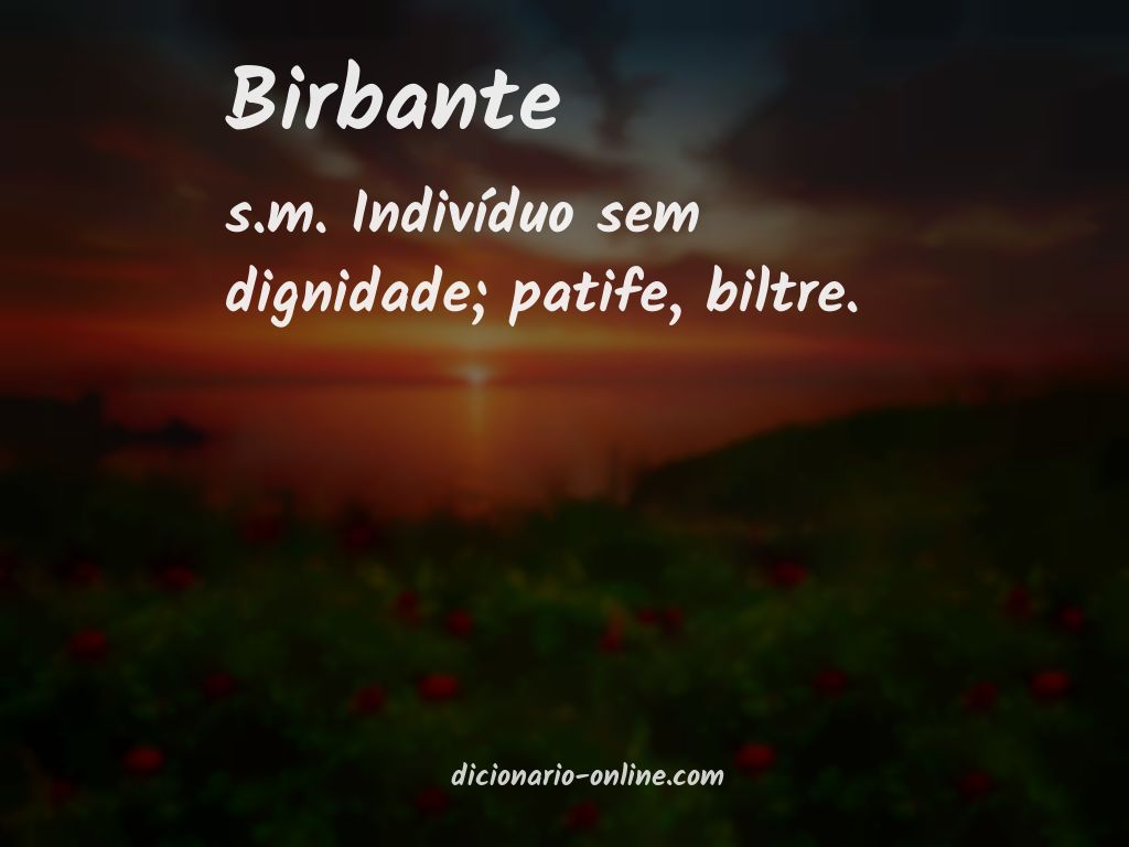 Significado de birbante