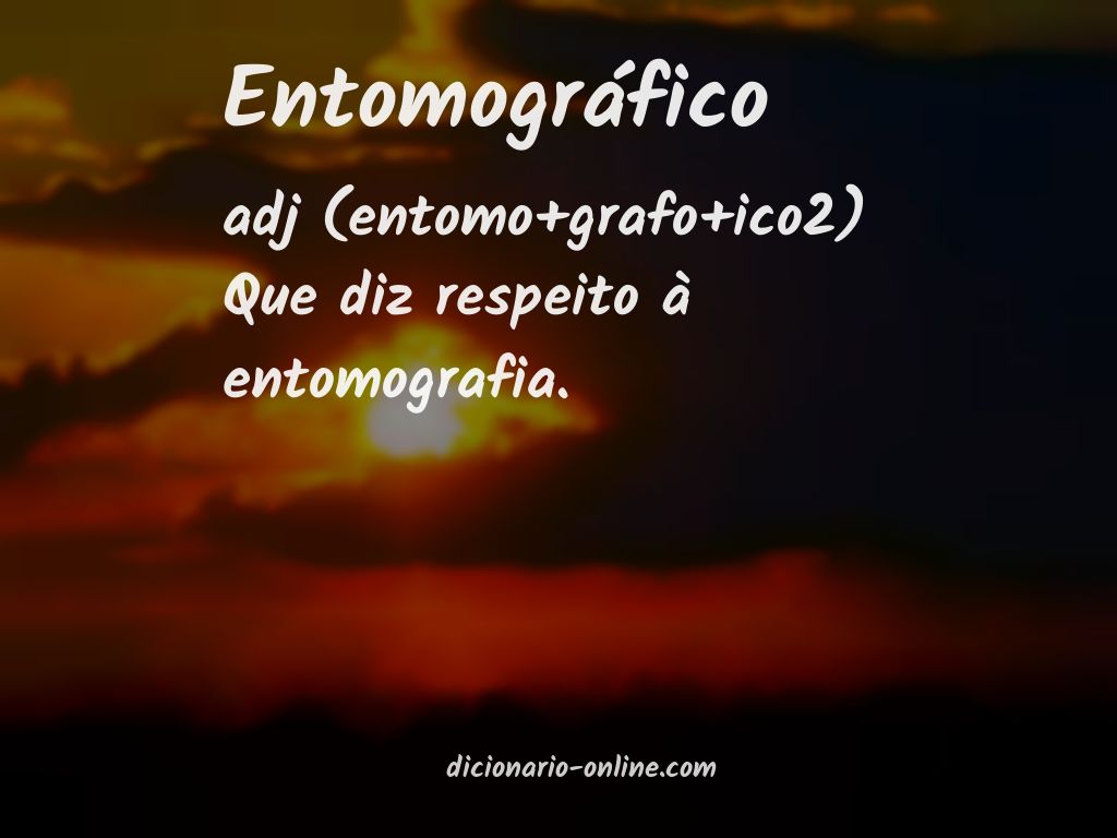 Significado de entomográfico