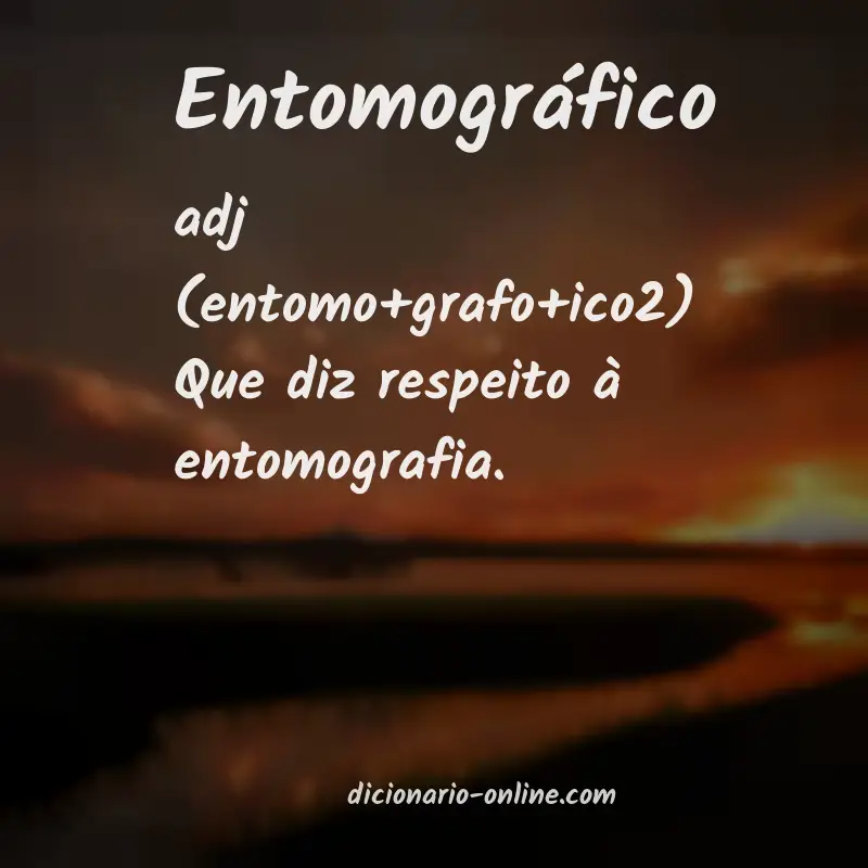 Significado de entomográfico
