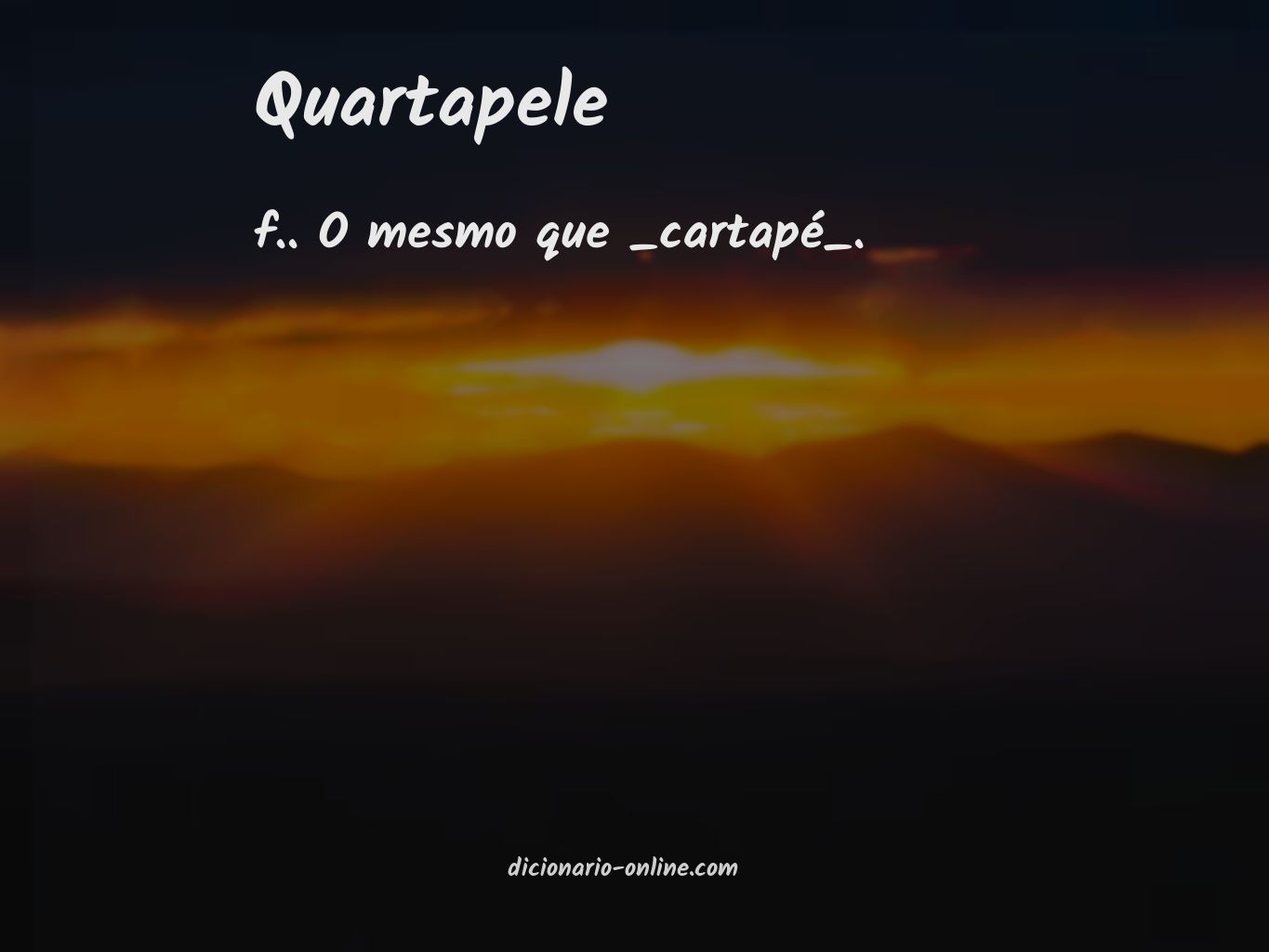 Significado de quartapele