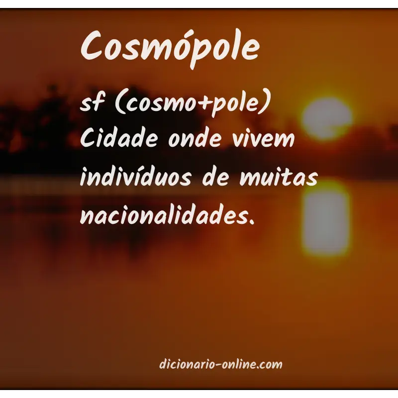 Significado de cosmópole