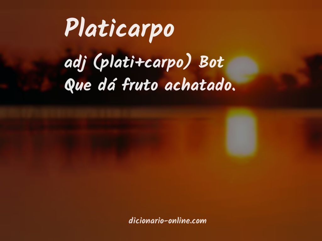 Significado de platicarpo