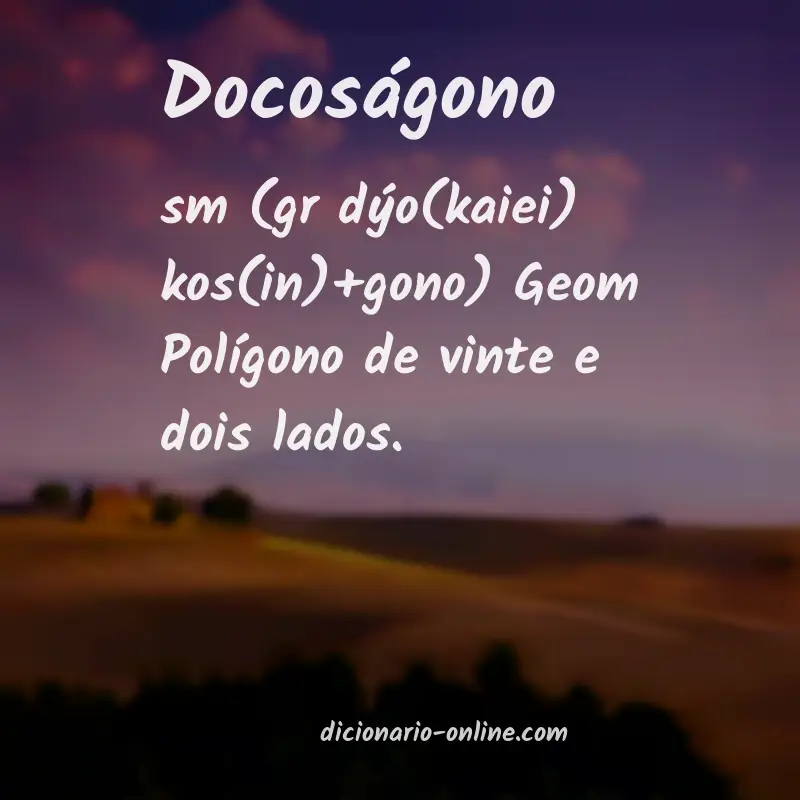 Significado de docoságono