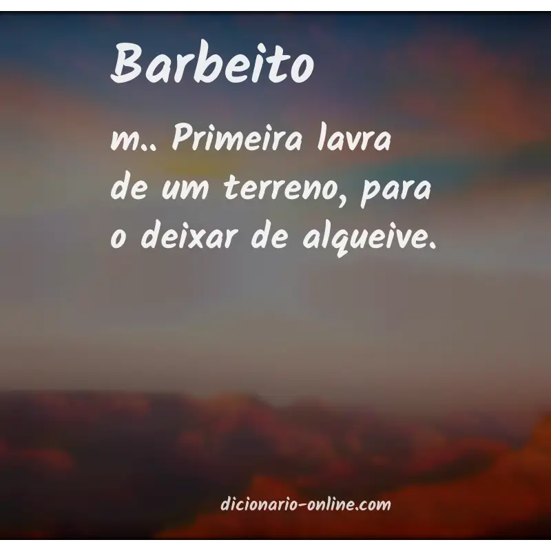Significado de barbeito