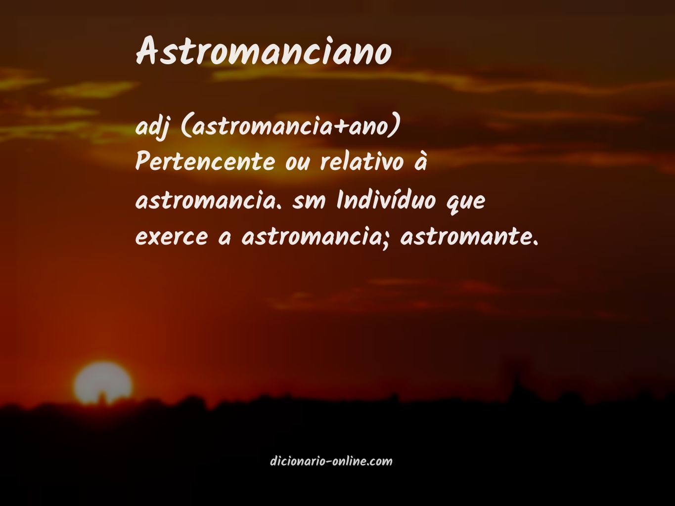 Significado de astromanciano