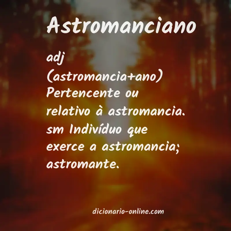 Significado de astromanciano