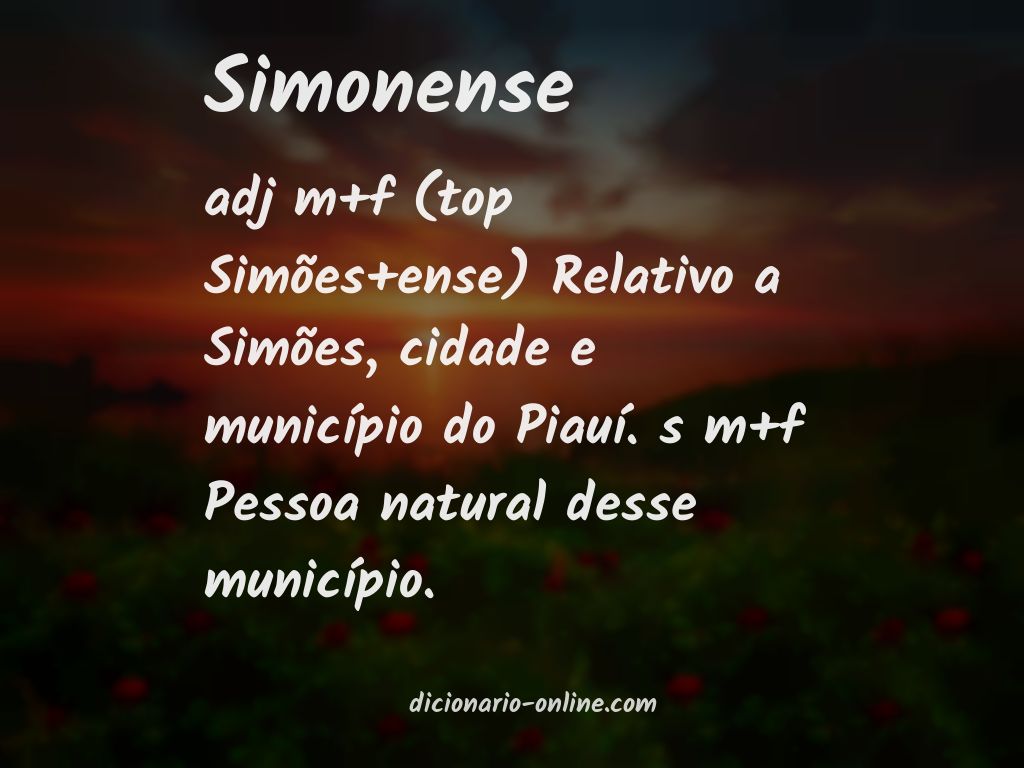 Significado de simonense