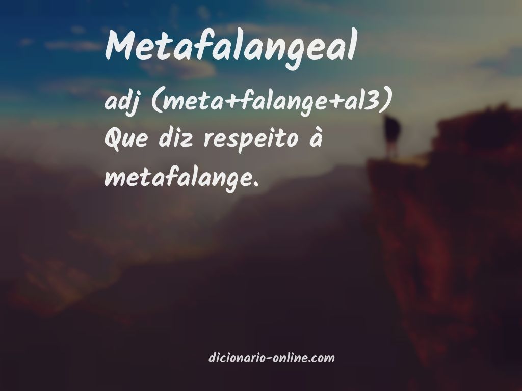 Significado de metafalangeal