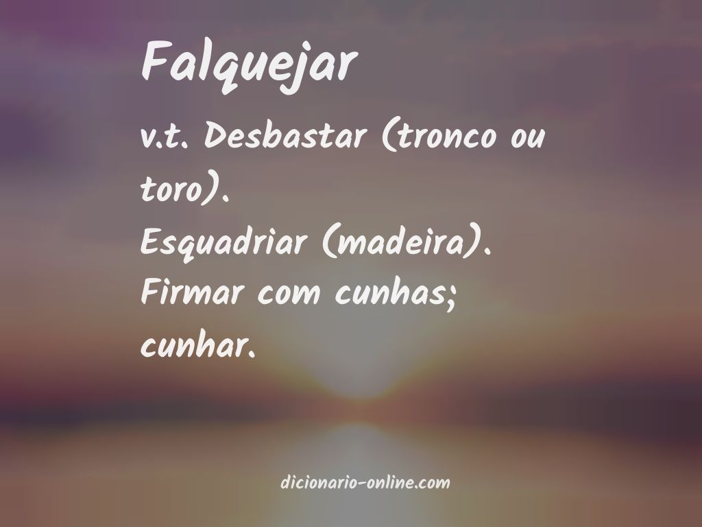 Significado de falquejar