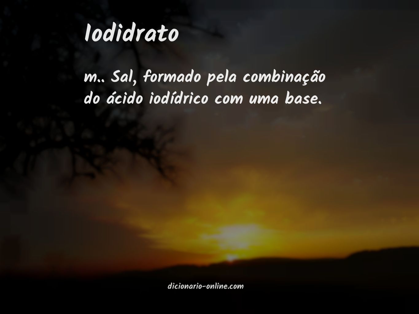 Significado de iodidrato