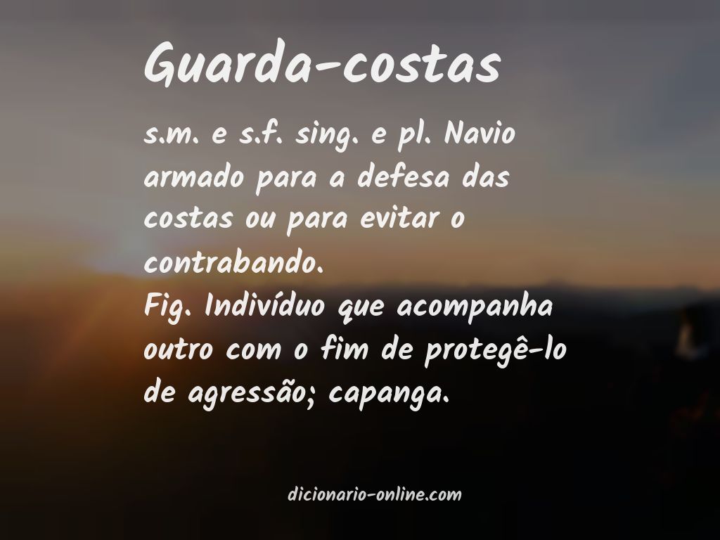 Significado de guarda-costas