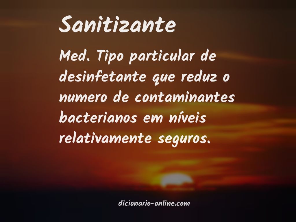 Significado de sanitizante