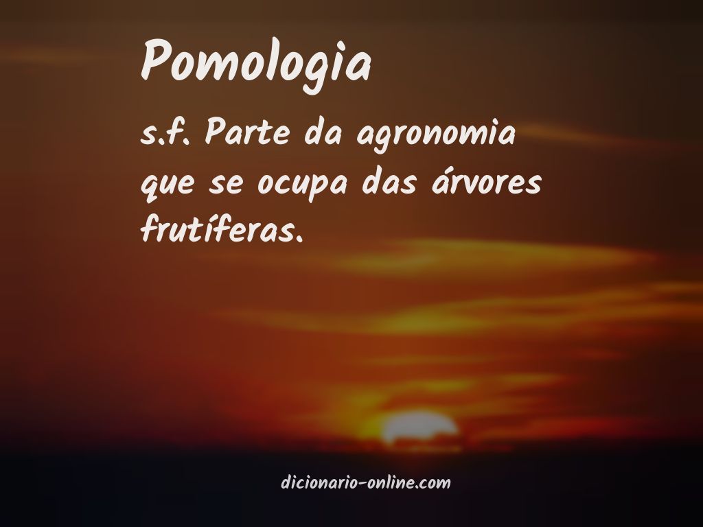 Significado de pomologia