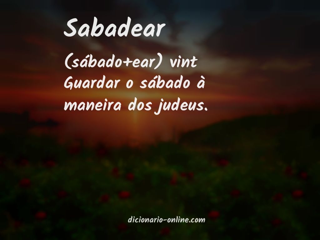 Significado de sabadear