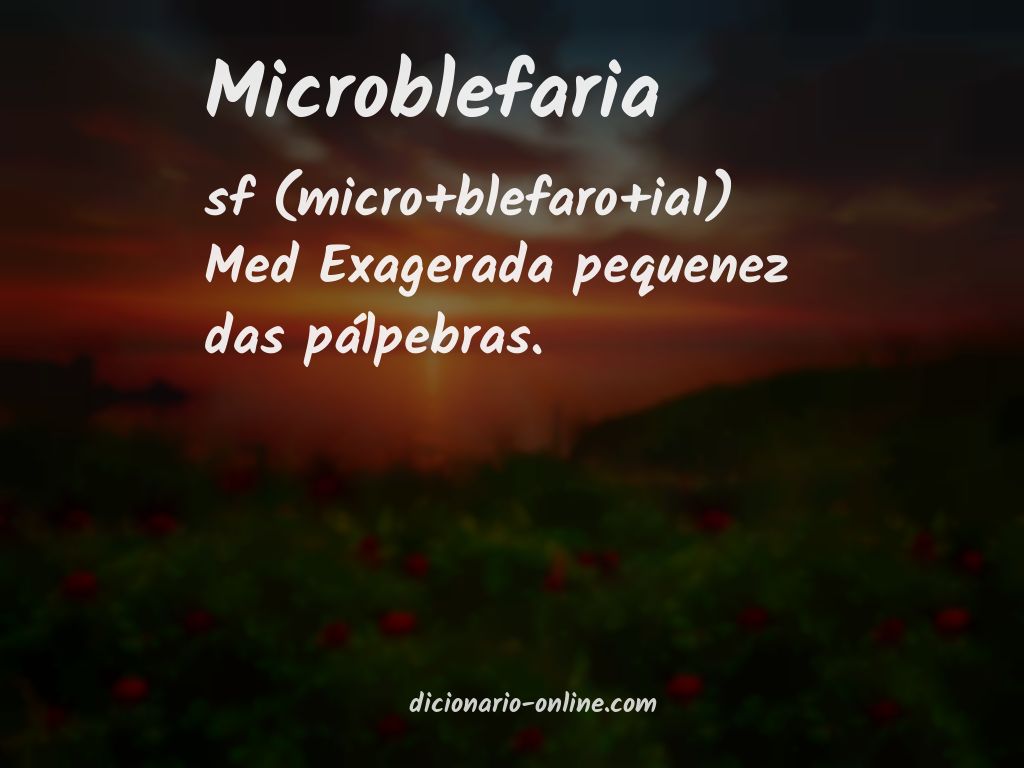 Significado de microblefaria