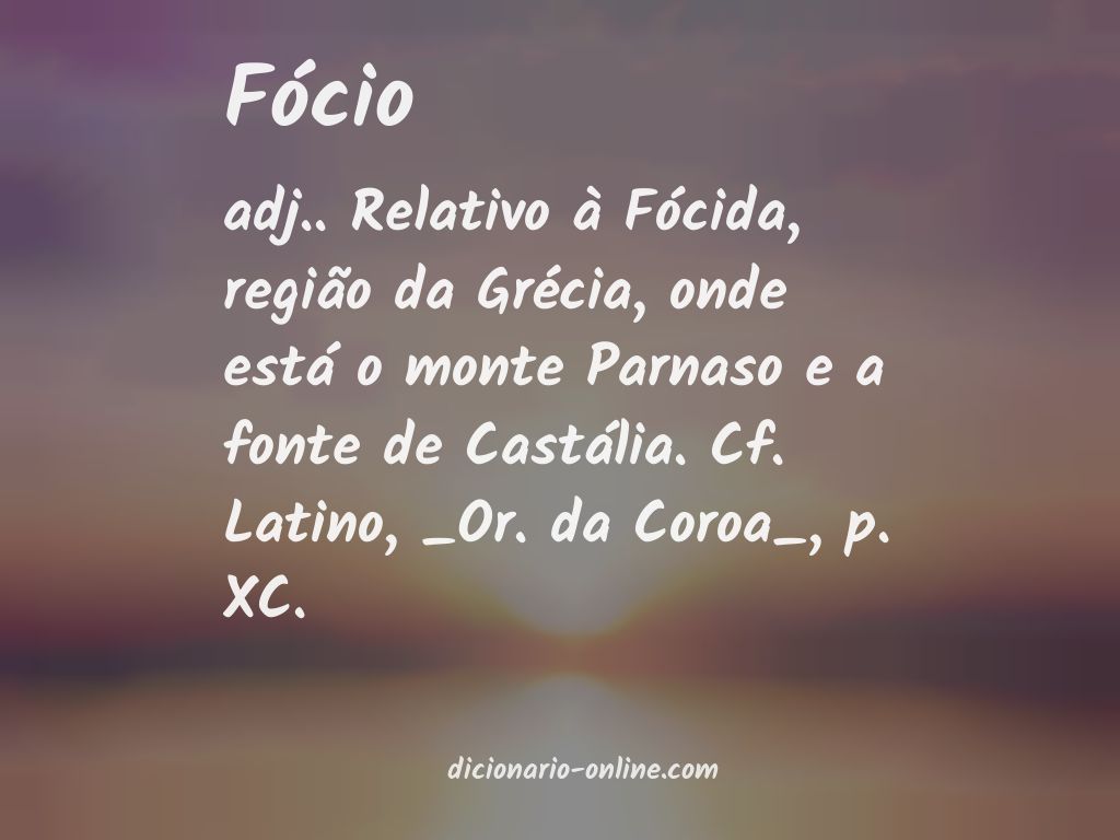 Significado de fócio