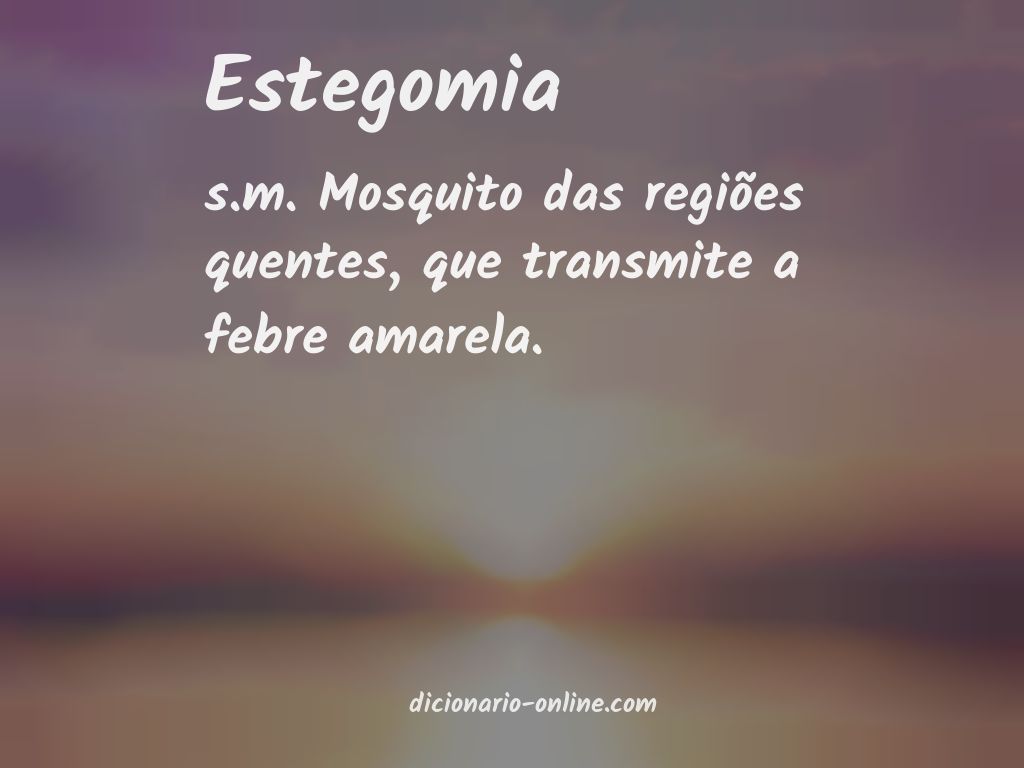 Significado de estegomia