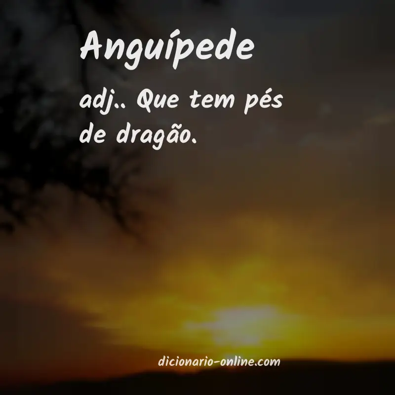 Significado de anguípede