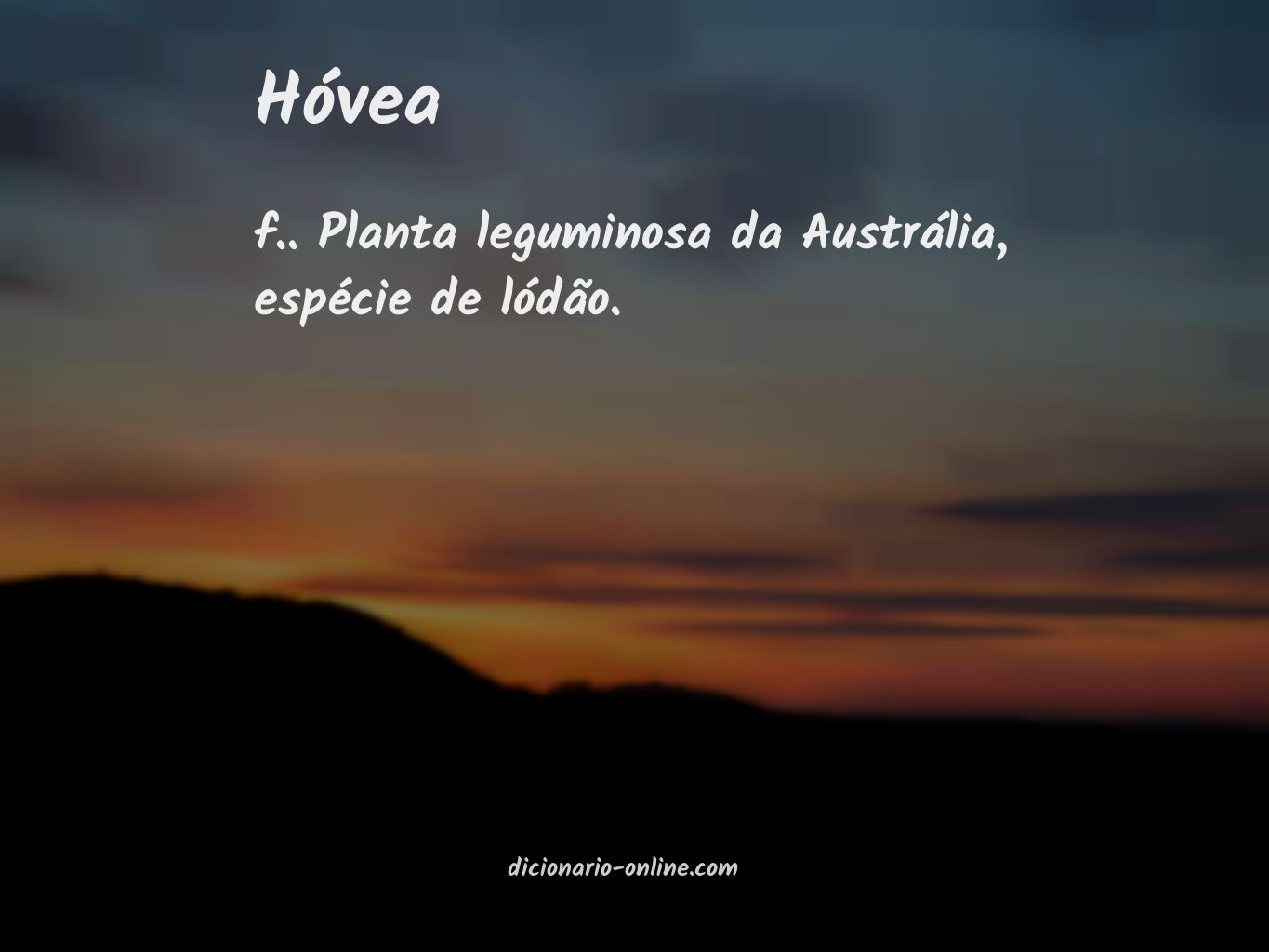 Significado de hóvea