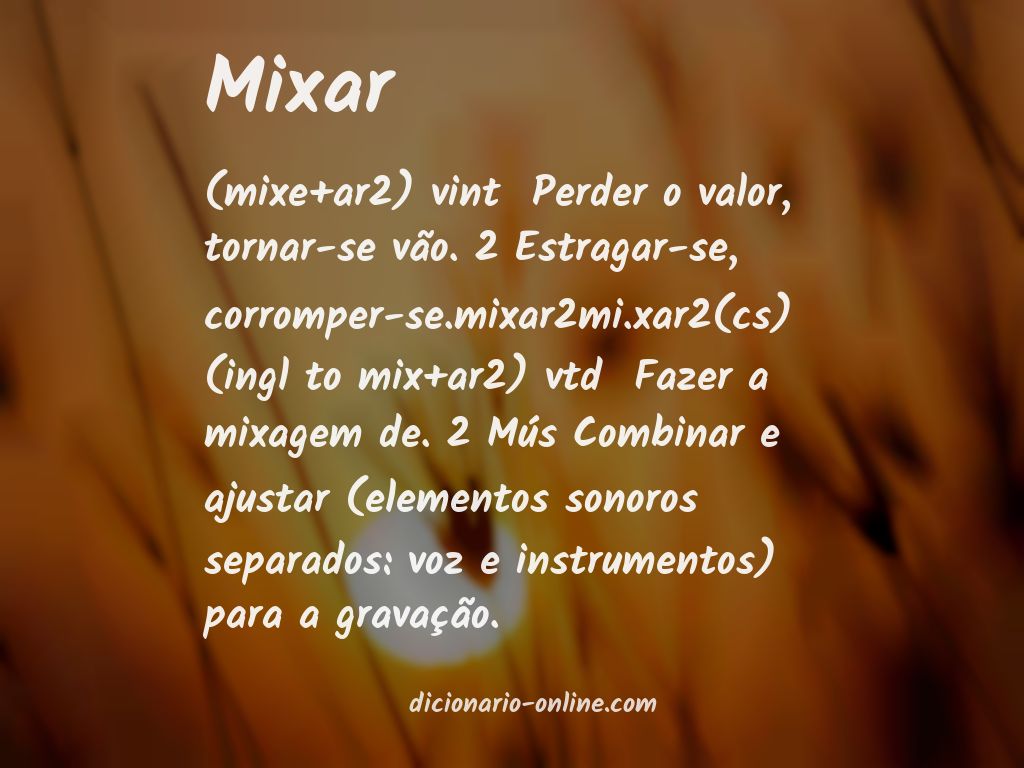 Significado de mixar