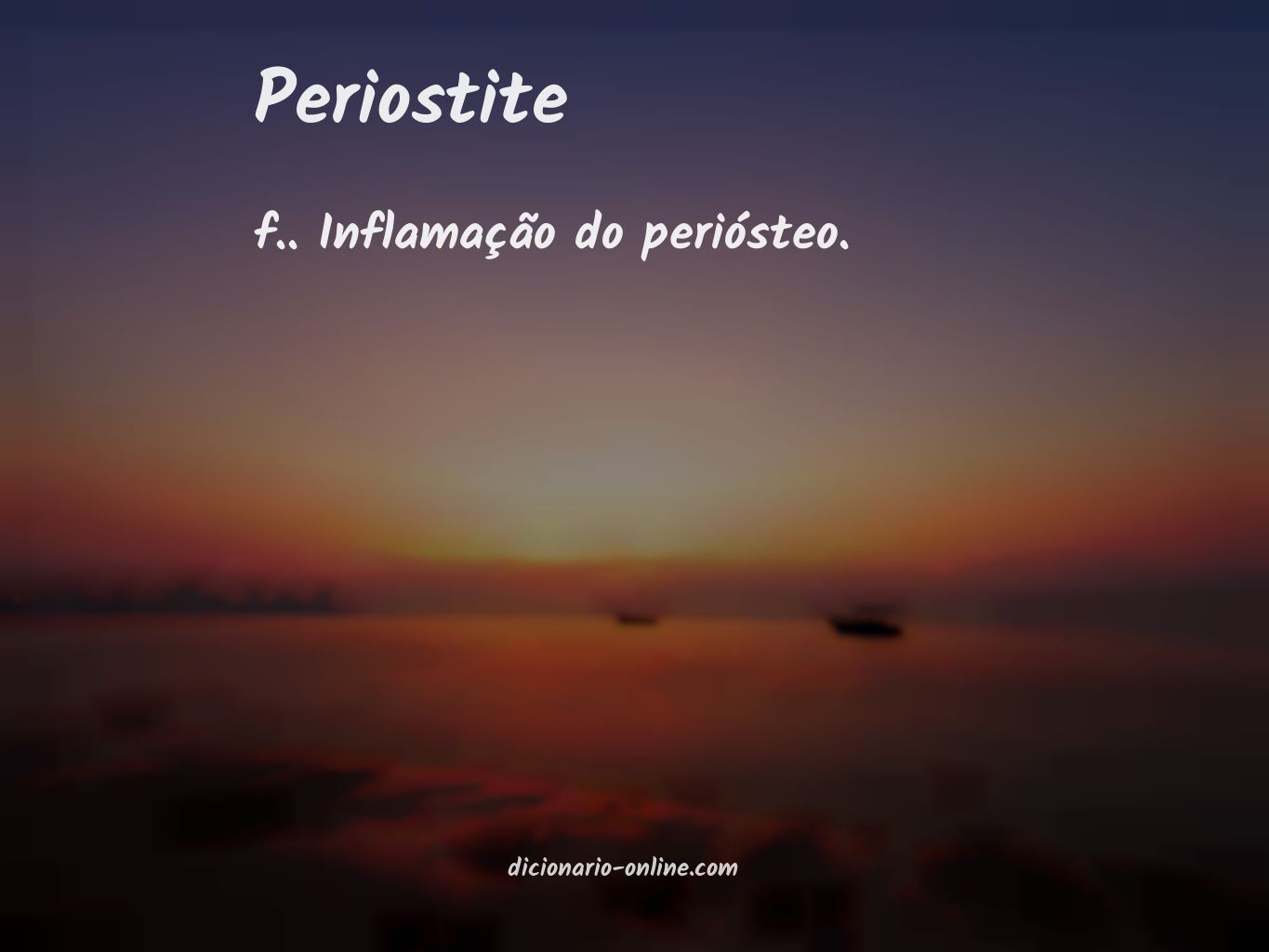 Significado de periostite