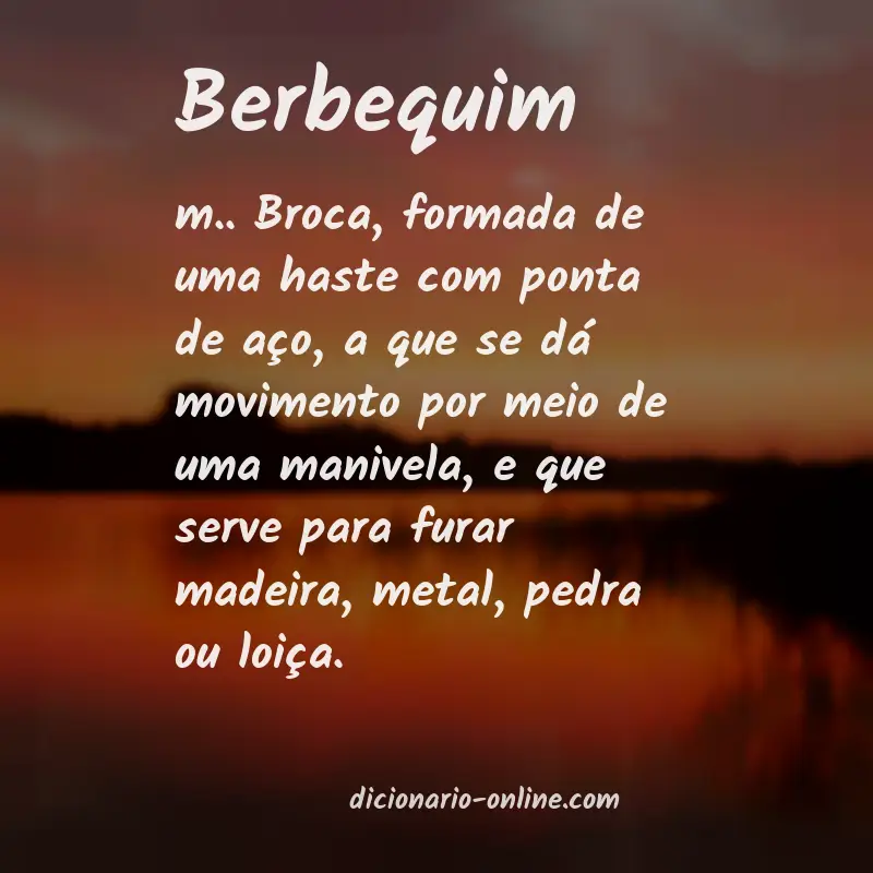 Significado de berbequim