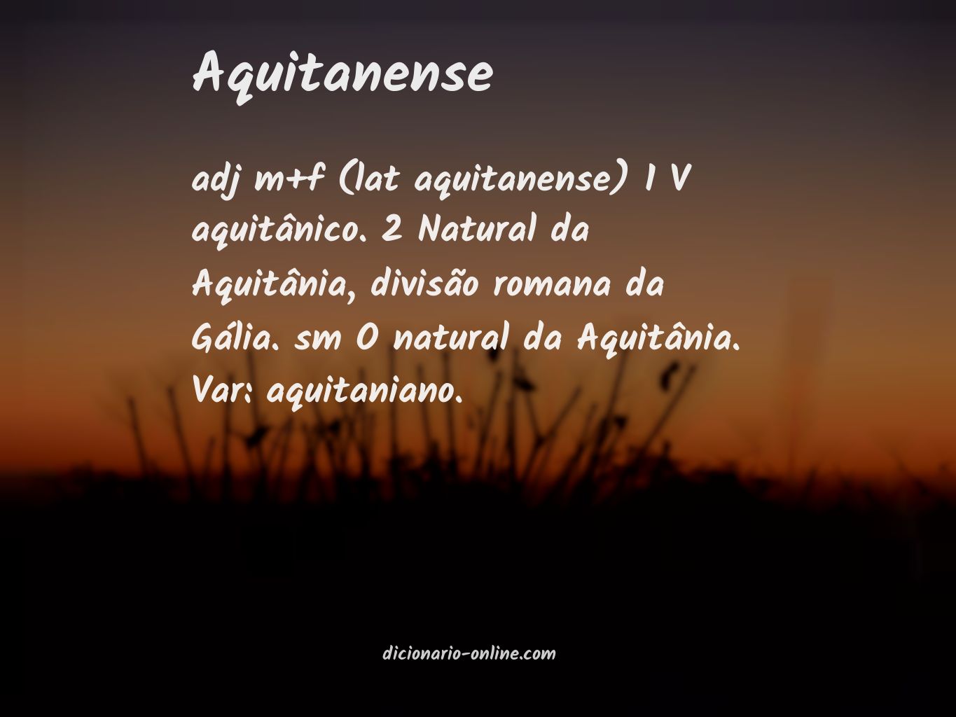 Significado de aquitanense