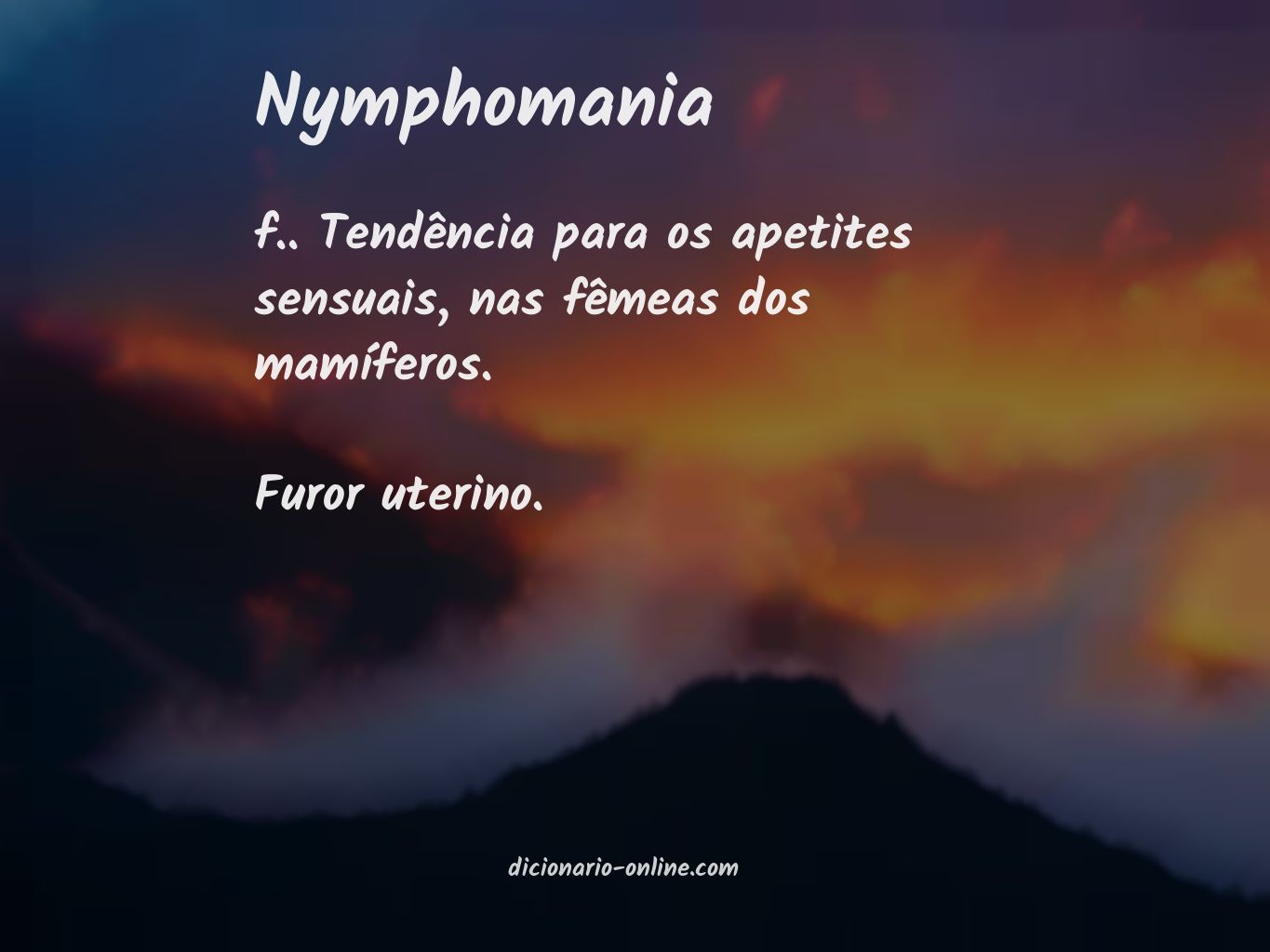 Significado de nymphomania