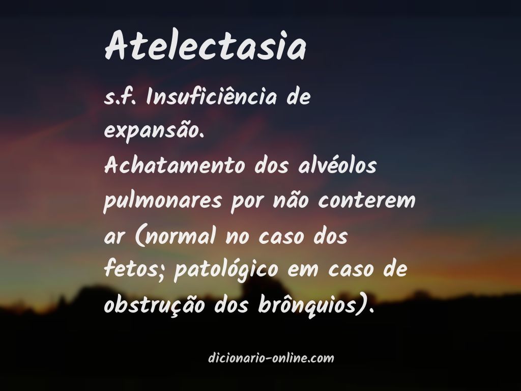 Significado de atelectasia