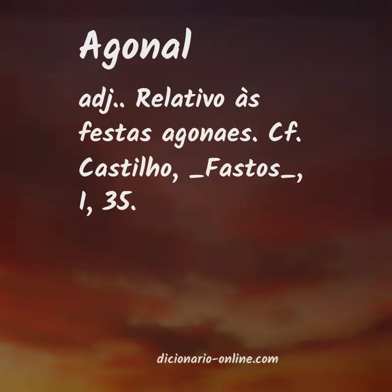 Significado de agonal