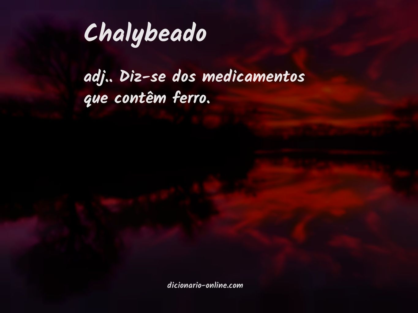 Significado de chalybeado